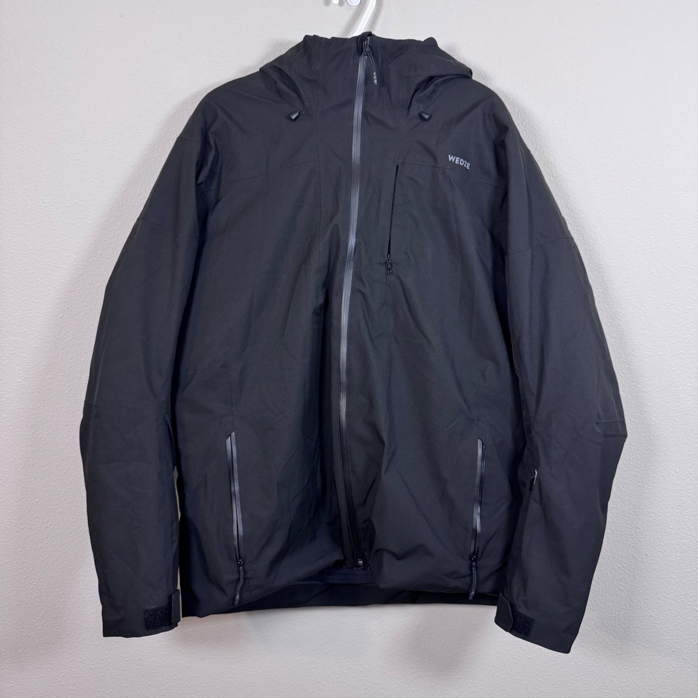 Wedze Decathlon Insulated Waterproof Piste 500 Men's Ski Jacket Black 2XL